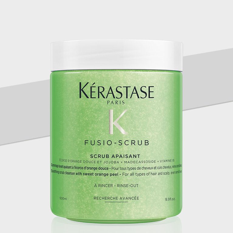 Kerastase Fusio Scrub - Scrub Apaisant - Soothing Scrub Cleanser With Orange Peel For Scalp Exfoliation